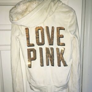 VS PINK Fur Lined Bling Hoodie